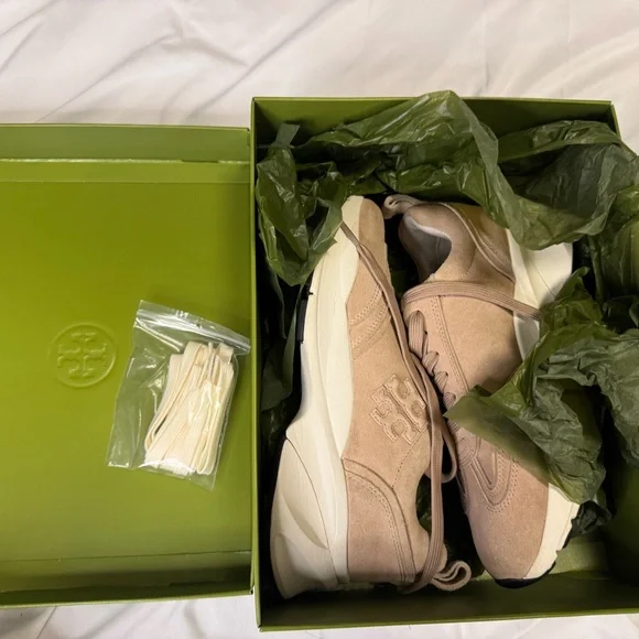 Tory Burch Tan Suede Athletic Shoes - Picture 2 of 7